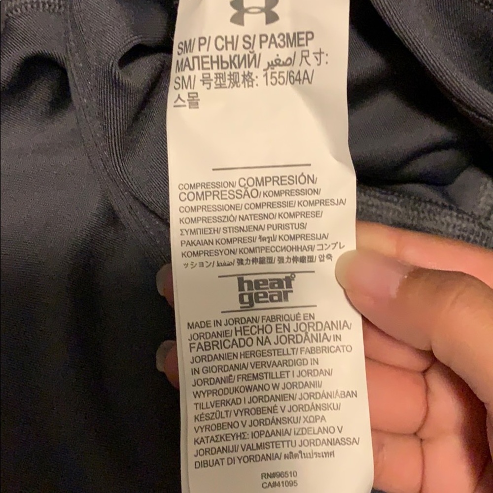 Gray and Blue Stripe Leggings - Picture 2 of 3